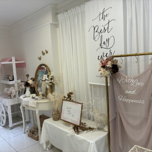 ウェルカムスペースも広々としていて、自由飾り付けが可能。|771144さんのウェディングスホテル・ベルクラシック東京の写真(2538387)