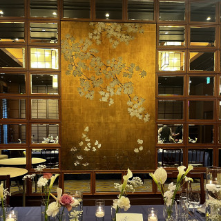 ゴージャスな金屏風が印象的でした！写真撮影にも最適でした