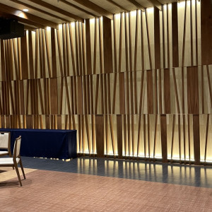 披露宴会場の壁がとてもお洒落でした。|771274さんのザ・フォレストテラス熊本の写真(2538805)