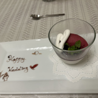 さっぱりとした味のデザート！横のコメントめちゃくちゃ嬉しい