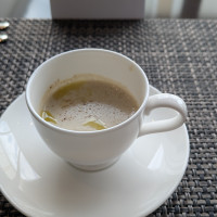 きのこのスープで、非常に飲みやすく美味しかった