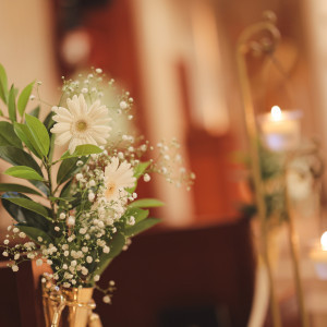 挙式会場装花|771405さんの藻岩シャローム教会の写真(2539171)