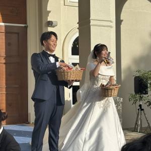 お菓子まきパワー！|771463さんのアーセンティア迎賓館（柏）/テイクアンドギヴ・ニーズウェディングの写真(2539554)