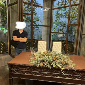 後ろがガラスで開放的です|771549さんのパラッツォ ドゥカーレ 麻布 (Palazzo Ducale AZABU)の写真(2571433)