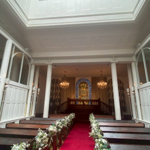 チャペル工場からの景色。
天井が吹き抜けで明るく広い|771552さんのラ・バンク・ド・ロア(横浜市指定有形文化財)の写真(2539816)