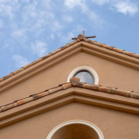 空中庭園から見上げた大聖堂
