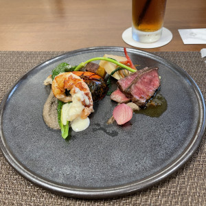 式前の試食の料理。|771618さんのラグナヴェール スカイテラスの写真(2540284)