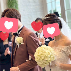 雰囲気と希望に合わせたブーケとブートニアを作ってくれます。|771618さんのラグナヴェール スカイテラスの写真(2540259)
