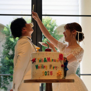西野カナのケーキ|771638さんのアーヴェリール迎賓館（名古屋）/テイクアンドギヴ・ニーズウェディングの写真(2540105)