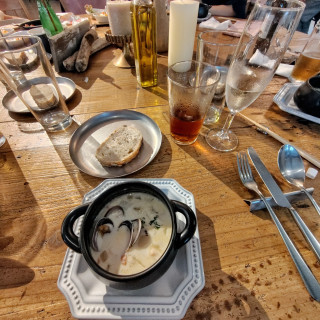 パンとスープの相性がよく合いました。