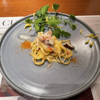 カニ、椎茸を使ったパスタがとても美味しかったです！！！！！！