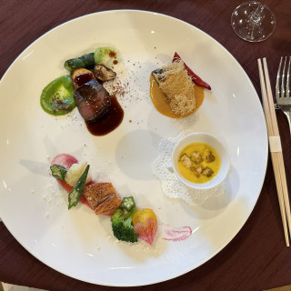 実際のコース料理の試食