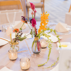 テーブルコーディネート卓上装花|771749さんのノートルダム大阪ONE/FIVESTAR WEDDINGの写真(2545822)