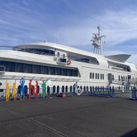 貸切可能線の船尾にかけての全体写真