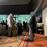 会場後ろ側で親への感謝状を読む演出も可能