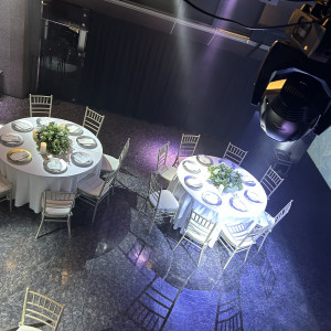 VIPルームから見たゲストテーブル装飾です。|771874さんのGLOVE WITH AQUA STYLE（グローヴ ウィズ アクアスタイル）の写真(2541617)