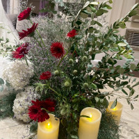 新郎新婦横の装花です