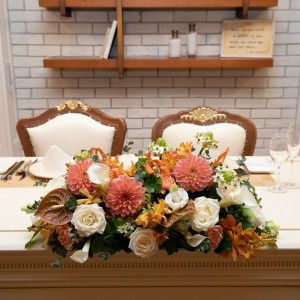 新郎新婦テーブルの飾り|771986さんのロザンジュイア広尾迎賓館（LOSANGEIA）の写真(2542454)