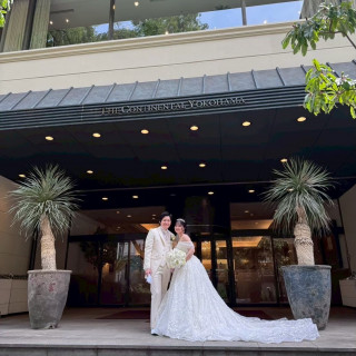 正面玄関での写真