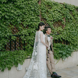 2階部分のこじんまりとしたテラスでの撮影|772115さんのオーベルジュ・ド・リル サッポロ (ひらまつウエディング)の写真(2543621)