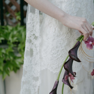 2着目のドレスに合わせたこだわりを詰めたブーケ|772115さんのオーベルジュ・ド・リル サッポロ (ひらまつウエディング)の写真(2543618)