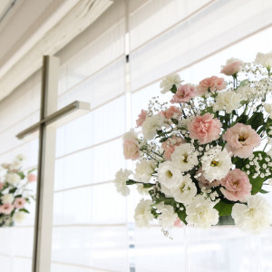 挙式会場の装花です。|772139さんのホテル ラ・スイート神戸ハーバーランドの写真(2544341)