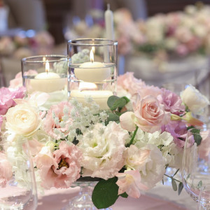 ゲストテーブルの装花です。|772139さんのホテル ラ・スイート神戸ハーバーランドの写真(2544344)