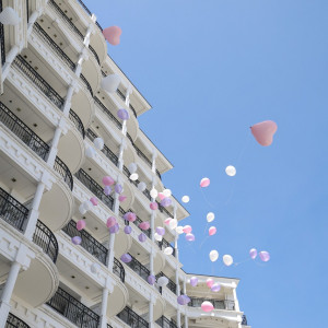 バルーンリリースの様子です。|772139さんのホテル ラ・スイート神戸ハーバーランドの写真(2544345)