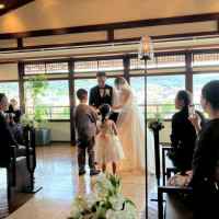 リングガール、フラワーガールからの受け取り風景