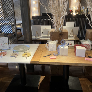 結婚証明書と衣装当てクイズの投票場所|772193さんのFUNATSURU KYOTO KAMOGAWA RESORT(登録有形文化財)の写真(2544572)