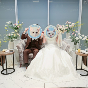 ペットは披露宴会場に入れないのでグッズを作成し持ち込みました|772274さんのララシャンスOKAZAKI迎賓館の写真(2577079)