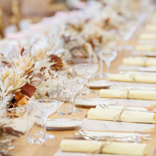 テーブルのお花は追加装飾なしで可能です