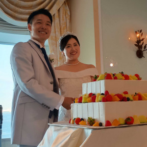 プラン内のウエディングケーキです|772325さんのヨコハマ グランド インターコンチネンタル ホテルの写真(2544703)