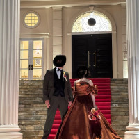 新郎とのカラードレスでの対面！