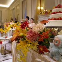 ウェディングケーキと装花です！