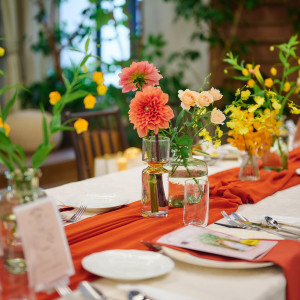 披露宴のテーブル|772451さんのアルモニーアンブラッセイットハウス/テイクアンドギヴ・ニーズウェディングの写真(2544998)