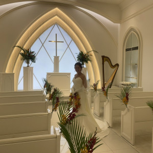 真っ白で雰囲気最高でした。|772526さんのヒルサイドクラブ迎賓館（八王子）/テイクアンドギヴ・ニーズウェディングの写真(2545386)