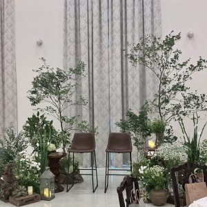 お庭みたいでカジュアルなメイン席を作ってくれました|772543さんのアーセンティア迎賓館（柏）/テイクアンドギヴ・ニーズウェディングの写真(2545962)