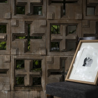 ゲストウェルカムボード、シンプルな二人らしい似顔絵を