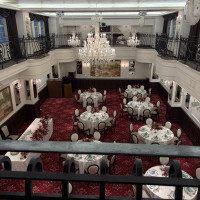 披露宴会場上の階のバルコニーからの景色