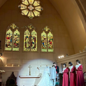 奥行きのあるベーシックなチャペルで雰囲気も厳かでした。|772691さんのセントパトリック・チャーチ/ロイヤルホールヨコハマの写真(2546643)