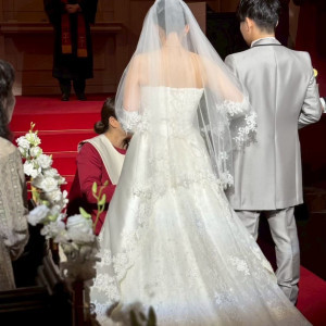 誘導補助してくださる方がいて安心して滞りなく式ができました。|772691さんのセントパトリック・チャーチ/ロイヤルホールヨコハマの写真(2546686)