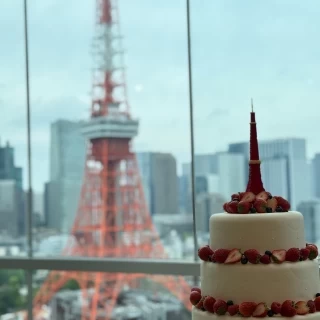 東京タワーが間近な会場
ゲストはみんな近さに驚いてました