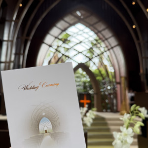 チャペルの中、式場が配った歌詞カード|772819さんのシェラトン・グランデ・トーキョーベイ・ホテルの写真(2546411)