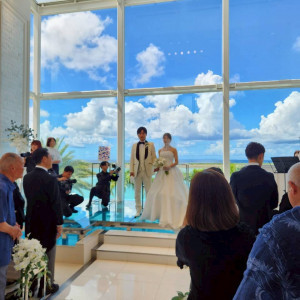 ウェディングドレスが映える|772829さんのセントレジェンダOKINAWA（CENTLEGENDA OKINAWA）の写真(2564335)