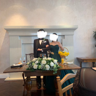 披露宴会場、高砂正面です