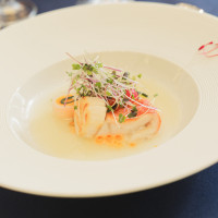 アニバーサリーコース　金目鯛のコンフィとホタテです