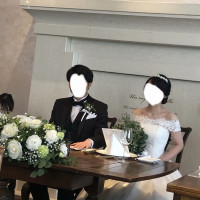 披露宴会場、高砂テーブルです