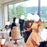 ケーキ入刀です