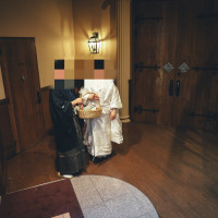 プチギフトを渡す前の待機中